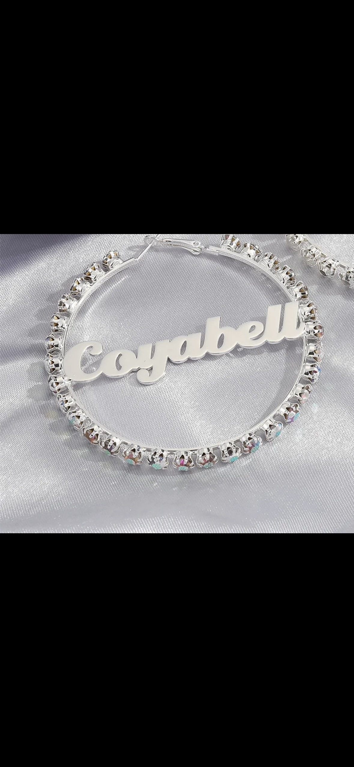 Sizable Rhinestone Hoops